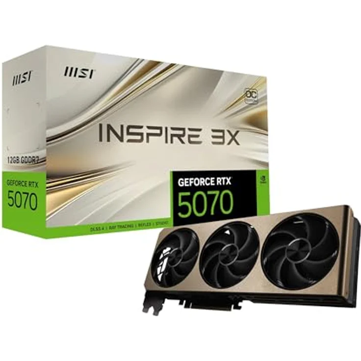 MSI GeForce RTX 5070 12G Inspire 3X OC, Grafikkarte mit hoher Leistung – Bild 1