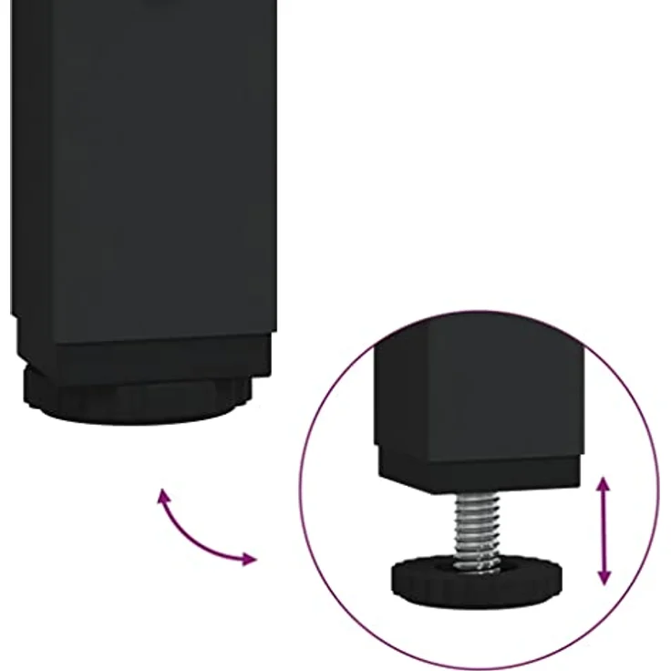 vidaXL Monitorständer Schwarz, ergonomischer Holzwerkstoff mit zusätzlichem Stauraum, 105 x 23 x 15,5 cm – Bild 7