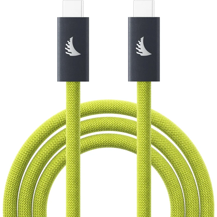Angelbird USB-C 3.2 Solid Flex Tether Kabel Lime, 4,5 m, 20 Gb/s Datenübertragung, Power Delivery 240 W, 4K Videoausgabe