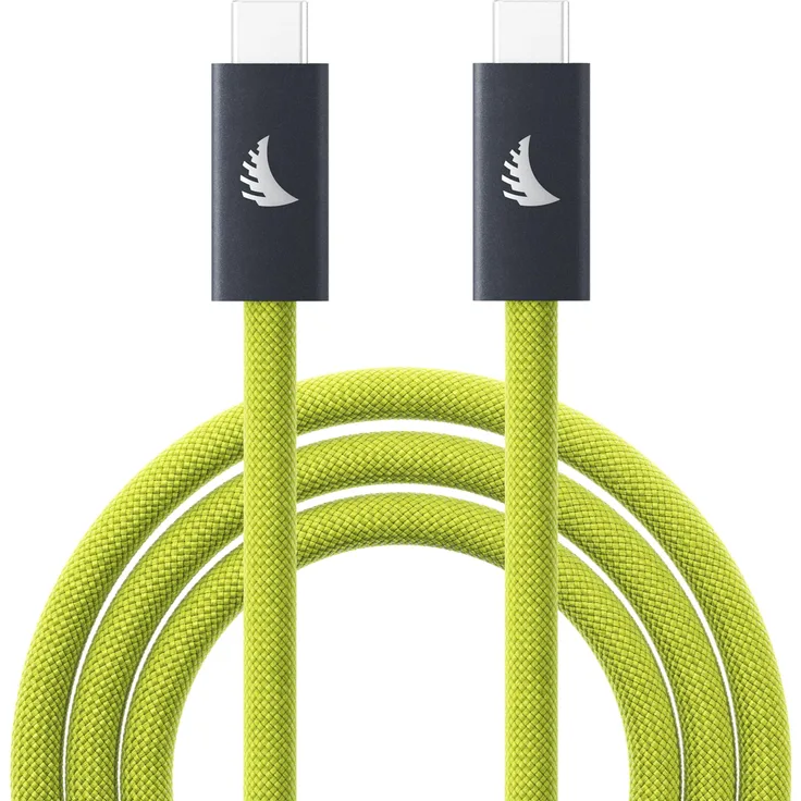 Angelbird USB-C 3.2 Solid Flex Tether Kabel Lime, 4,5 m, 20 Gb/s Datenübertragung, Power Delivery 240 W, 4K Videoausgabe
