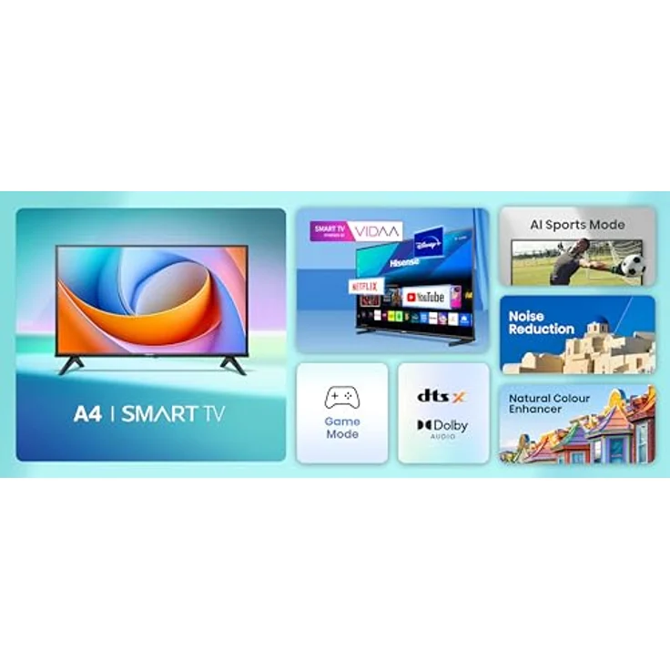 Hisense 32A4Q 32" Smart TV mit Full Array LED, Dolby Audio, Game Mode, VIDAA OS, DTS Virtual:X – Bild 6