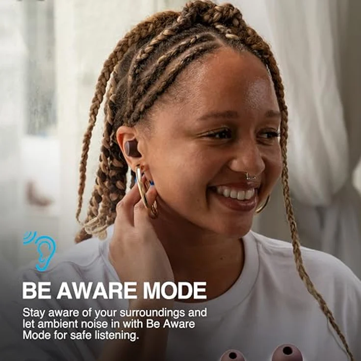 JLab Go Air Pop+ True Wireless Kopfhörer - Bluetooth 5.3, Automatische Verbindung, 35 Stunden Akkulaufzeit, Schwarz – Bild 4