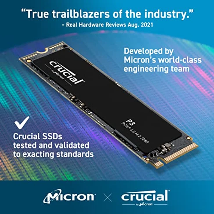 Crucial P3 4TB M.2 PCIe Gen3 NVMe Intern SSD, Bis zu 3500MB/s - CT4000P3SSD8 – Bild 5