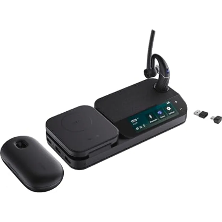 Yealink BH 71 Workstation Pro, In Ear Bluetooth® Headset mit tragbarem Ladeetui, Schwarz