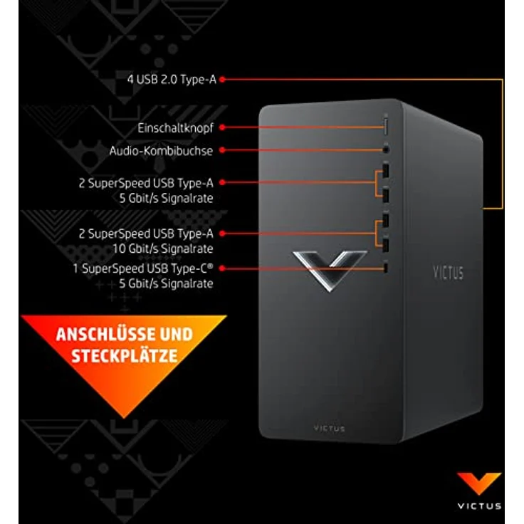 HP VICTUS Gaming PC | AMD Ryzen 7 5700G | 16 GB DDR4 RAM | 512 GB SSD | NVIDIA GeForce RTX 3050 | Windows 11 Home | Mica Silver – Bild 2