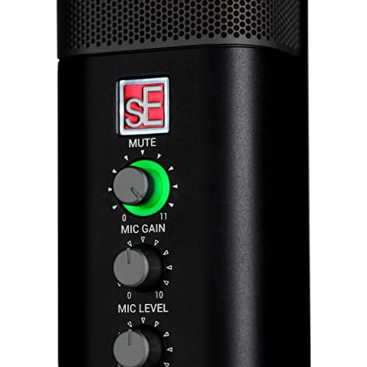 SE Electronics NEOM USB, USB-Mikrofon mit null-Latenzüberwachung, 24-Bit/192 kHz, inkl. Desktop-Ständer und Mikrofonclip – Bild 4