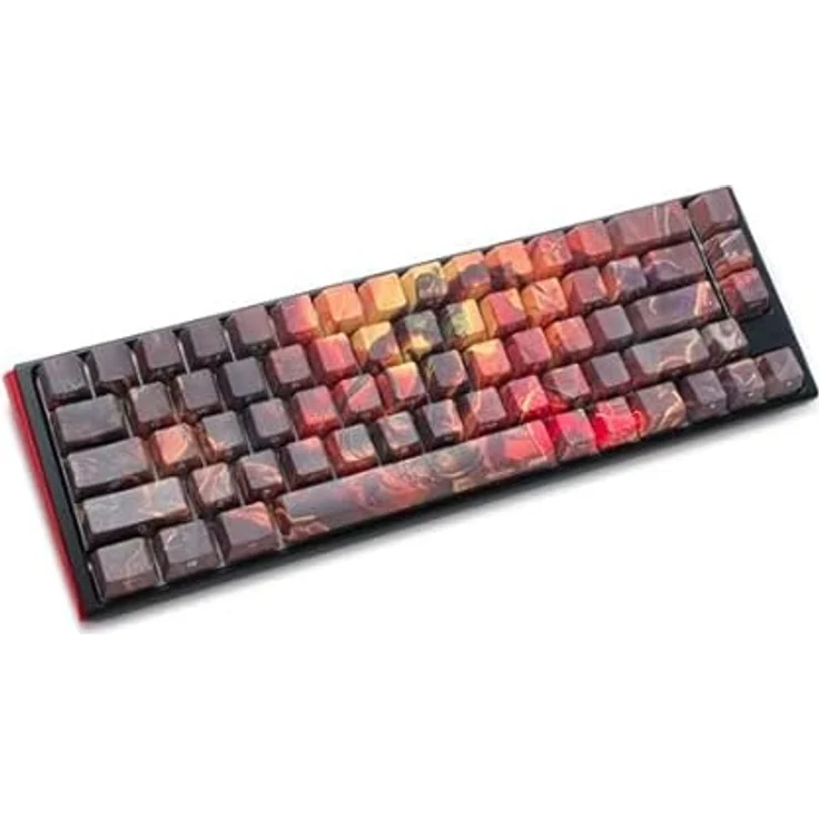 Ducky x Doom One 3 SF Gaming Tastatur, RGB LED - MX-Silent-Red (DE, Kabelgebunden), Schwarz – Bild 1