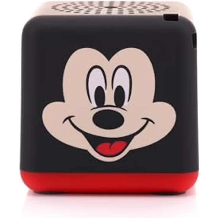 Bitty Boomers Disney Mickey Maus Mini Bluetooth-Lautsprecher im Würfelformat - Kompakter Sound in stylischem Design, ideal für unterwegs, schwarz – Bild 3
