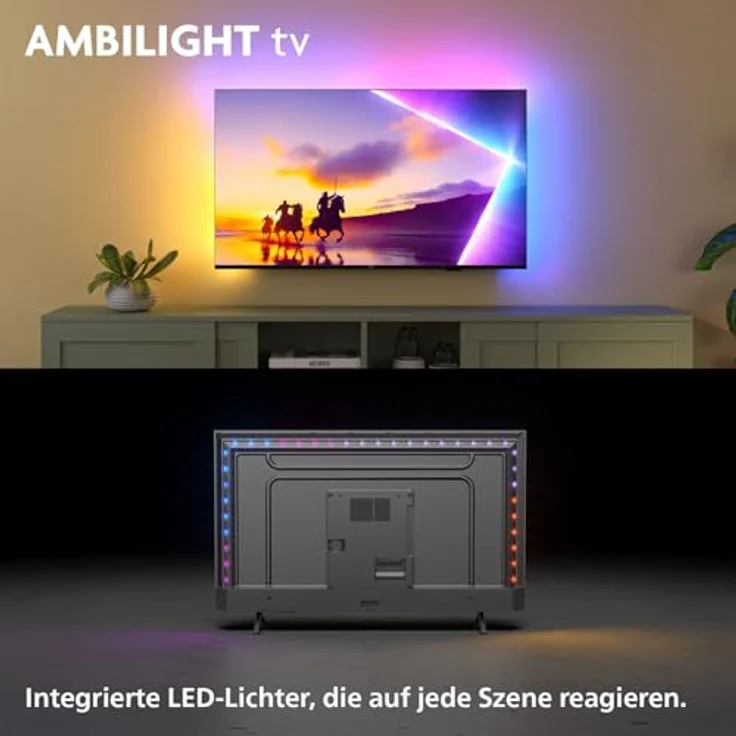 Philips Ambilight 50PUS8500, 50 Zoll 4K LED Smart TV mit Pixel Precise Ultra HD, Titan OS, Dolby Vision und Dolby Atmos Sound – Bild 2