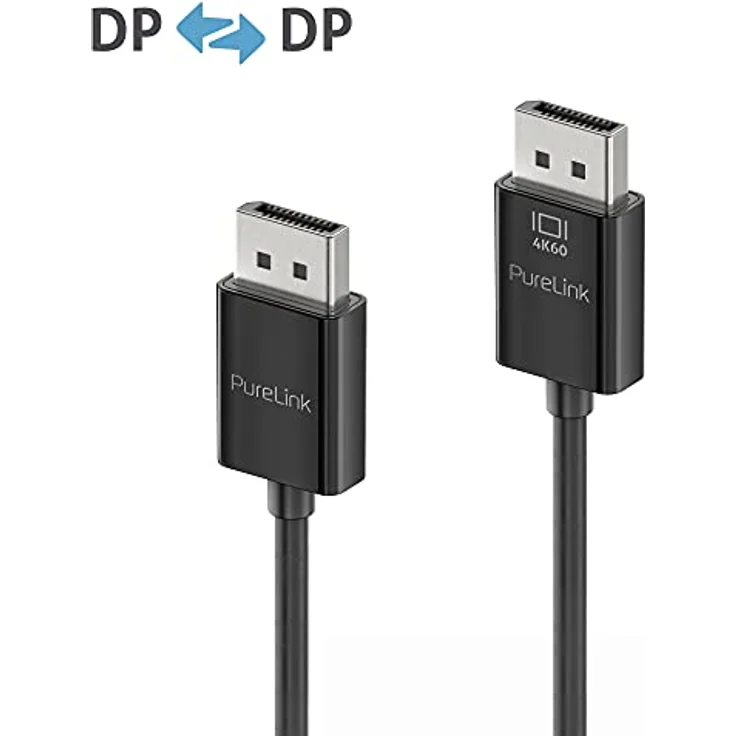 PureLink DisplayPort 1.3 Kabel, 4K Ultra HD 60Hz, 21,6GB/s Bandbreite, vergoldete Steckkontakte, 2,00m, schwarz – Bild 2