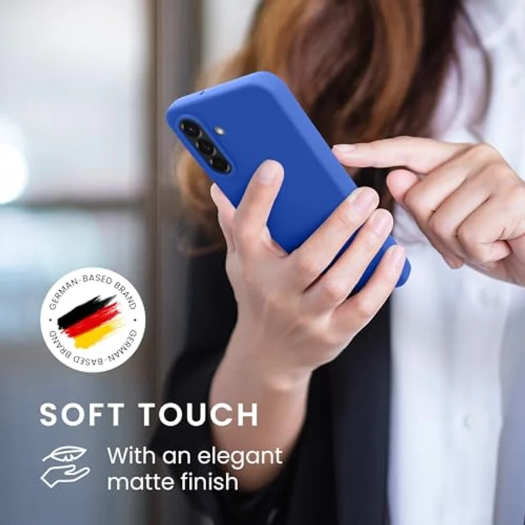 kwmobile Hülle kompatibel mit Samsung Galaxy A26 5G - weiches TPU Silikon Case für kabelloses Laden, Baltik Blau – Bild 4