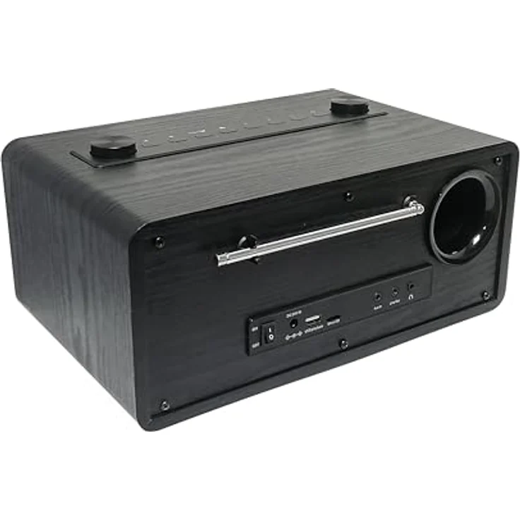 Maxxo DAB Internet-Radio DT06, tragbares Küchenradio mit DAB-/UKW-Tuner, Bluetooth, USB-Eingang, Retro-Design, schwarz – Bild 3