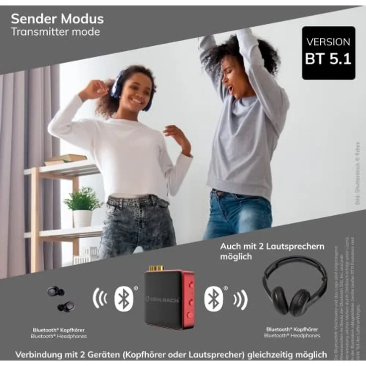 BTR Evolution 5.0 Bluetooth® Transmitter / Receiver Silber – Bild 4