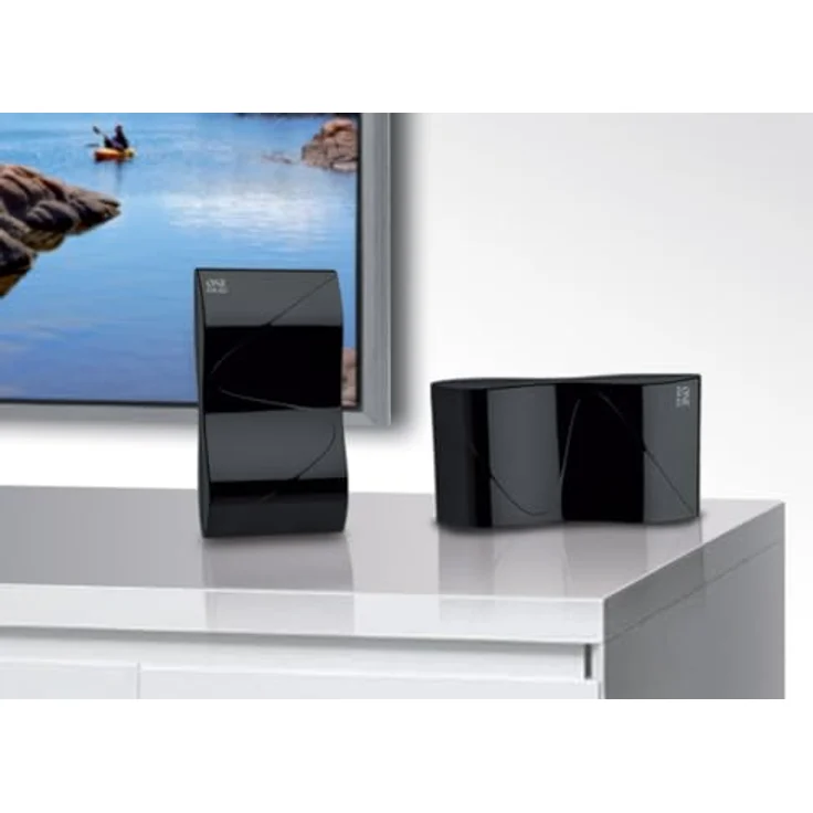 One For All DVB-T-DVB-T2 Indoor-Zimmerantenne - HD-HDTV Fernseher TV Antenne mit Verstärker - 0-15 km Reichweite ? 1.5 meter Koaxialkabel - UHF-VHF - Schwarz - SV9323 – Bild 5