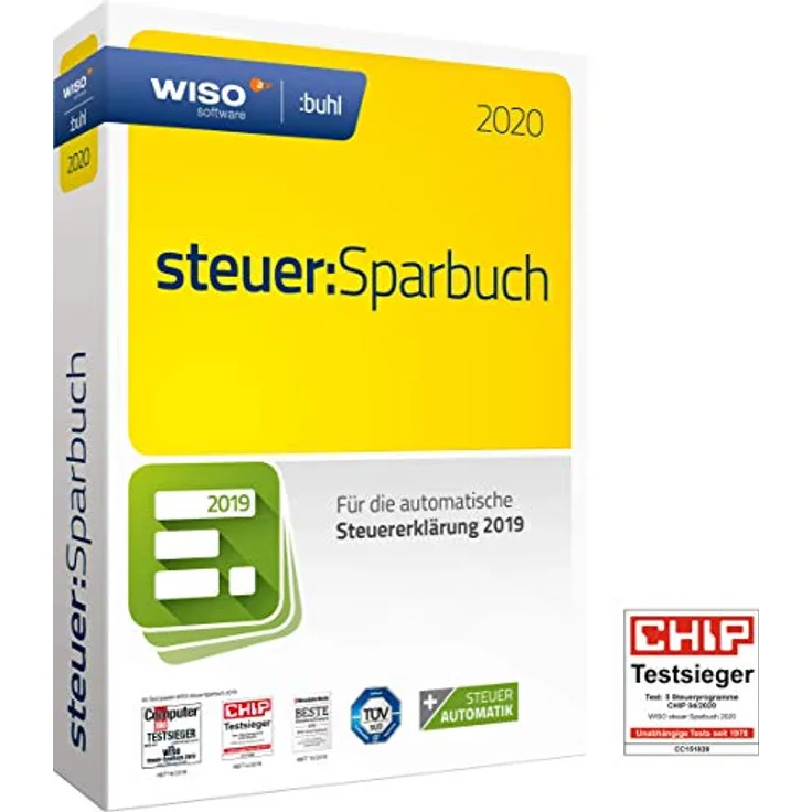 Buhl Data Service WISO steuer:Sparbuch 2020 (für Steuerjahr 2019 | Disc in Standard Verpackung) - Sofortige Anzeige der Erstattung/Nachzahlung, Kostenloser Telefonsupport, Daten-übernahme, Hunderte Steuer-Tipps