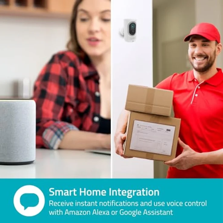 Nedis SmartLife Aussenkamera, Wi-Fi Spotlight 3MP Full HD 1296p, IP65, batteriebetrieben, weiss – Bild 5