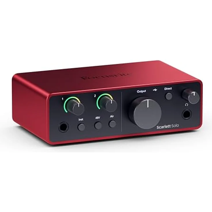 Focusrite Scarlett Solo Studio 4. Gen, USB-Audio-Interface mit Kondensatormikrofon CM25 MkIII und Kopfhörer SH-450 für Aufnahme und Streaming – Bild 2
