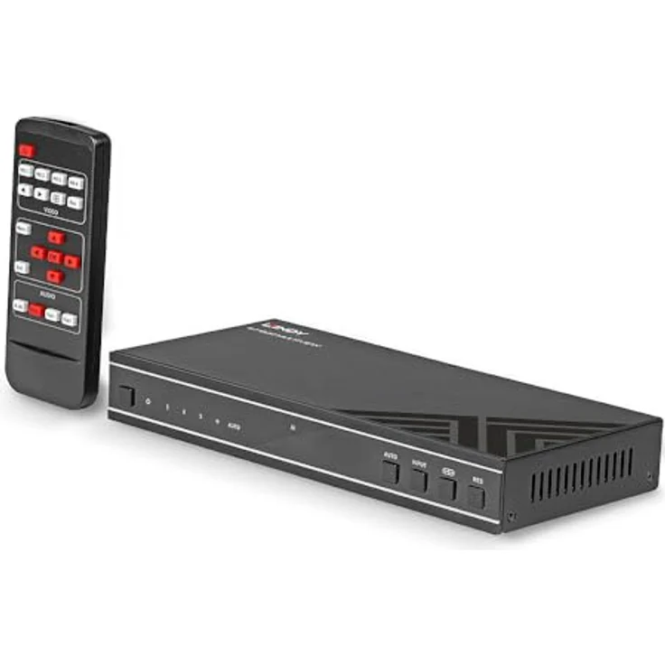 LINDY 38228 Unterbrechungsfreier 4K60 4x1 Multiview-Switch, RS232 Steuerung, 3 Jahre Herstellergarantie – Bild 3