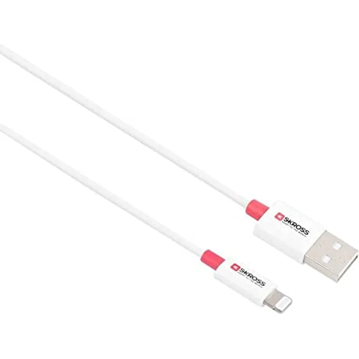 Skross USB-Kabel USB 2.0 USB-A Stecker 1.20 m Weiß Rund SKCA0004A-MFI120CN
