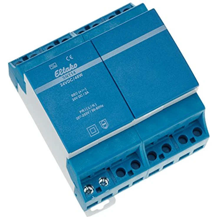 Eltako SNT14-24V/48W, Hutschienen-Netzteil DIN-Rail, 2 A, 48 W, Weitbereichseingang 88-264V AC, kompakt mit 92% Wirkungsgrad – Bild 2