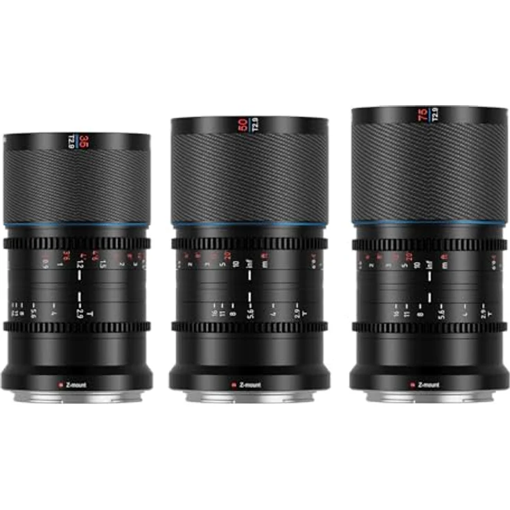 SIRUI Saturn 35 mm, 50 mm, 75 mm Objektiv-Set T2.9 1.6X, Vollformat Kohlefaser anamorphes Cine Objektiv mit Nature Flares, Z Mount, unter 500 g – Bild 1