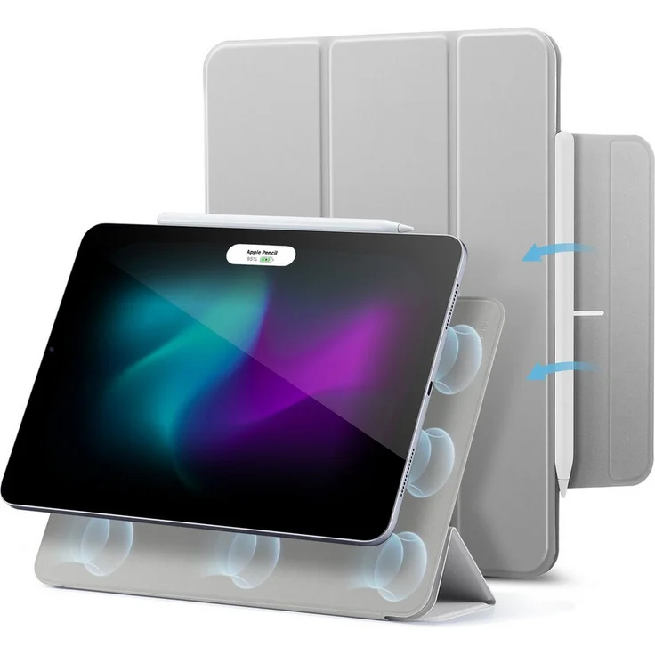 ESR Tablet-Hülle Rebound Magnetic Case für iPad Pro 11" (2024) - Leichtgewichtig, kratzfest, magnetische Befestigung - Schwarz