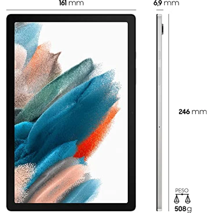Samsung Galaxy Tab A8 Tablet 25,6 cm (10,5 Zoll) Wi-Fi RAM 4 GB 64 GB Tablet Android 11 Silver [italienische Version] 2022 – Bild 2