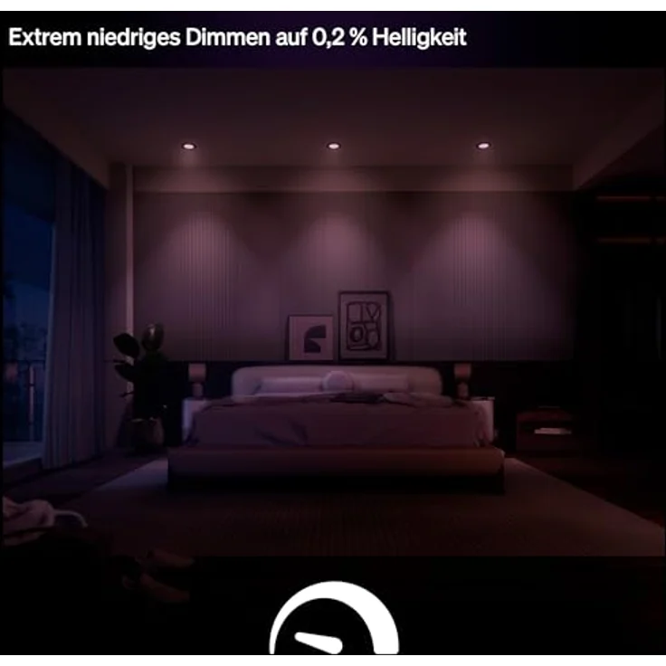 Philips Hue LED-Einbauleuchte Slim White & Color Ambiance Ø 9 cm, Schwarz, smarte Deckenbeleuchtung mit wasserresistentem Design und ultra-tiefer Dimmfunktion – Bild 6