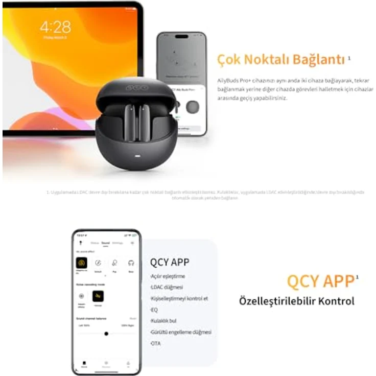 QCY TWS AilyBuds Pro+ HT10 Pro Kopfhörer, ANC (blau) – Bild 10