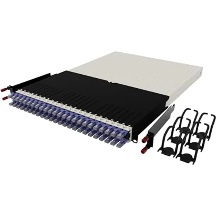 PATCHBOX ONE 30 RU Cat.6a Patchpanel mit 24 Anschlüssen, einziehbarem Kabelmanagementsystem und 10 GB flachen Kabeln für 48,3 cm Racks, UTP, 5 Jahre Garantie – Bild 4