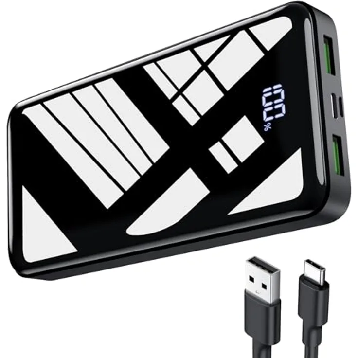 Bextoo Power Bank 27000mAh, 22,5W PD20W USB-C Powerbank mit LED-Anzeige, Tragbares Ladegerät für iPhone 16 15 14 13 12 11 Pro
