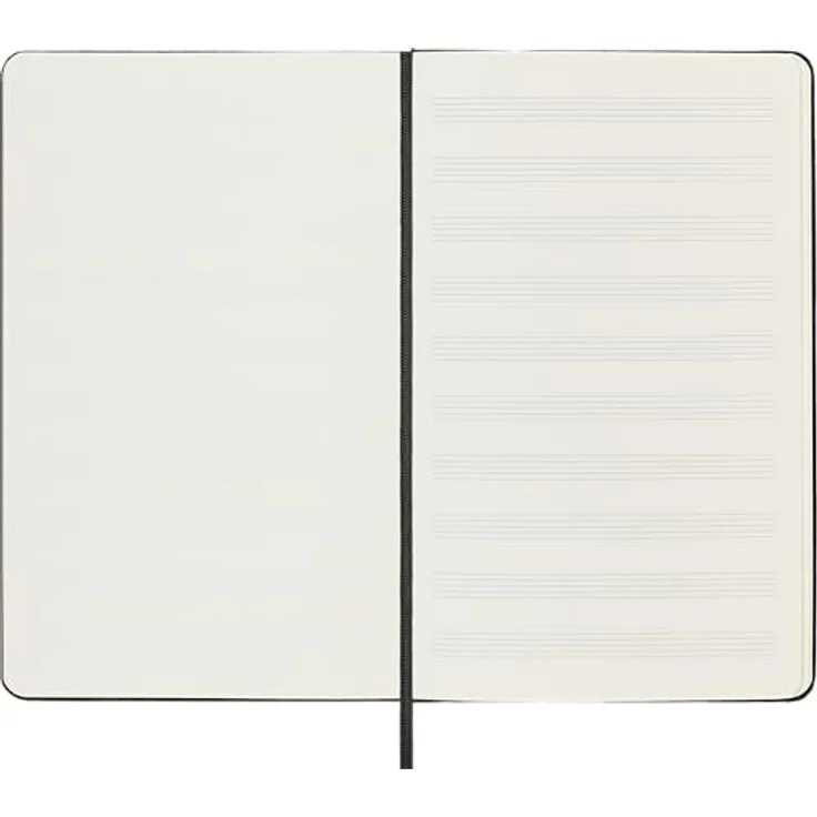 Moleskine Noten-Notizbuch (Pentagram Notebook) Large, fadengeheftet mit musikalischen Seiten und Innentasche – Bild 4