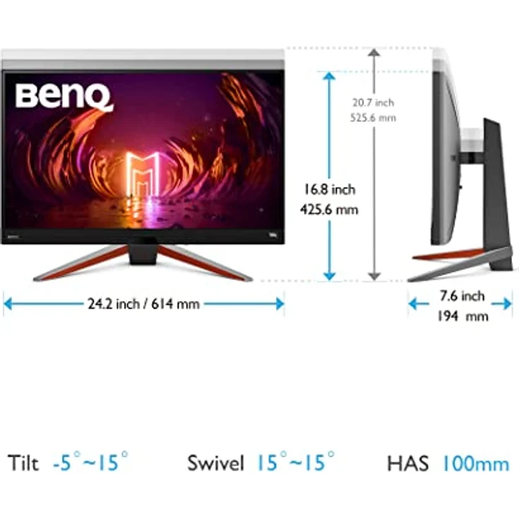 BenQ MOBIUZ EX270M Gaming-Monitor, 27 Zoll, IPS, 240 Hz, HDRi, AMD FreeSync Premium, schwarz – Bild 5