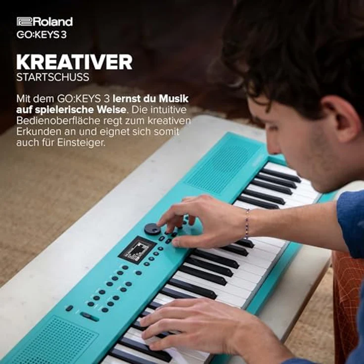 Roland GO:KEYS 3 Music Creation Keyboard | 61 Tasten | ZEN-Core Engine mit über 1000 internen Sounds | Integrierte Stereolautsprecher | Bluetooth Audio/MIDI - Turquoise – Bild 3