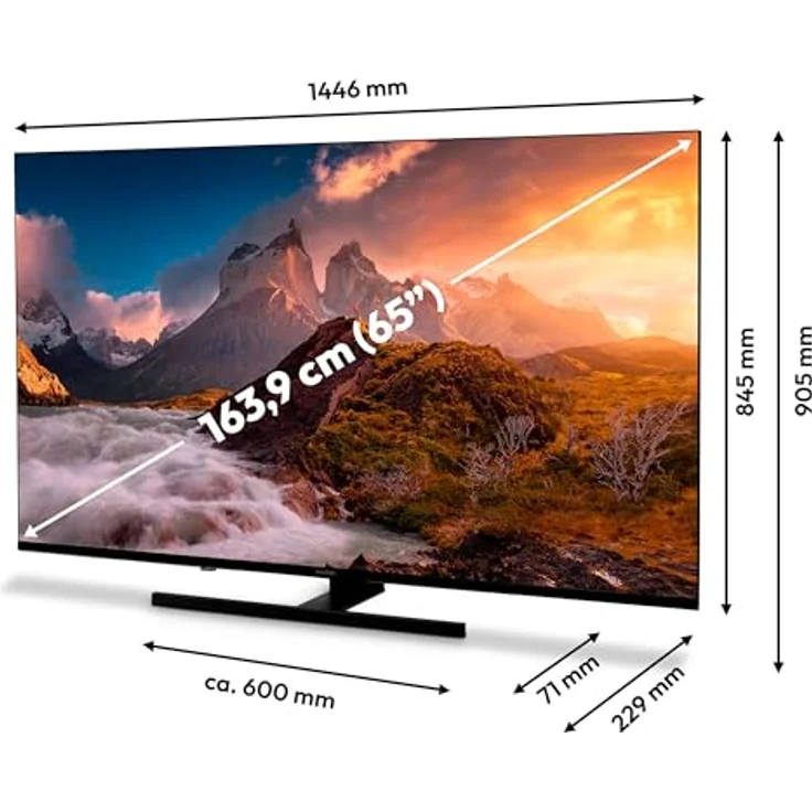 MEDION MD 865700, 163,9 cm (65 Zoll) QLED Fernseher mit 4K Ultra HD, Dolby Vision HDR, Smart TV und Google TV, schwarz – Bild 6