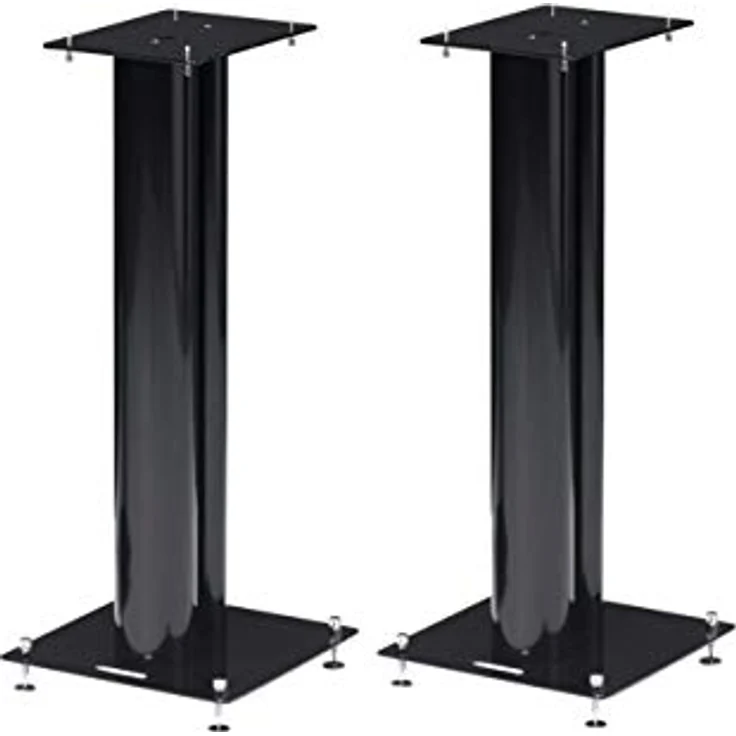 Norstone Lautsprecherständer Stylum, stabil aus Metall, bis 50kg belastbar, Paarpreis (Stylum 1 (50cm), Schwarz (matt)) – Bild 2