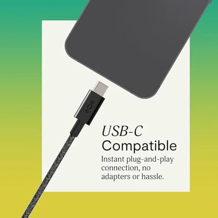 House of Marley Smile Jamaica In-Ear-Kopfhörer, USB-C, 9,2-mm-Treiber, integriertem Mikrofon, verwicklungsfreiem Kabel, schwarz – Bild 3