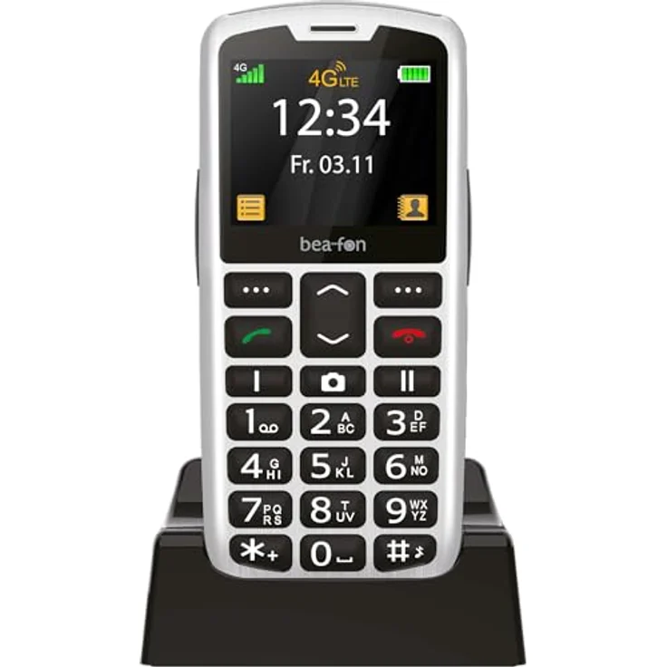 Beafon SL260 4G Smartphone, 5,59 cm (2.2 Zoll), Single SIM, Schwarz-Silber, Bluetooth, Micro SD, 1000mAh Akku – Bild 1