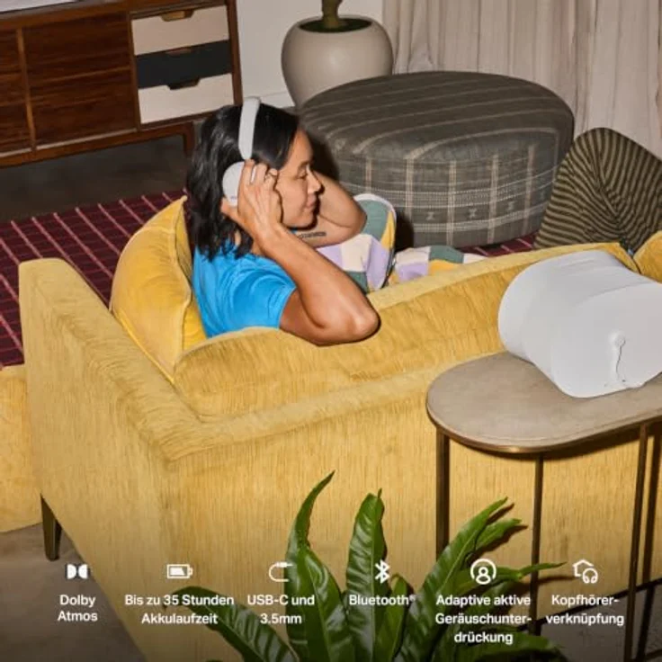 SONOS Ace Ultra, Over-ear Kopfhörer mit Active Noise Cancellation, 35 Stunden Akkulaufzeit, Bluetooth, Greige White – Bild 6