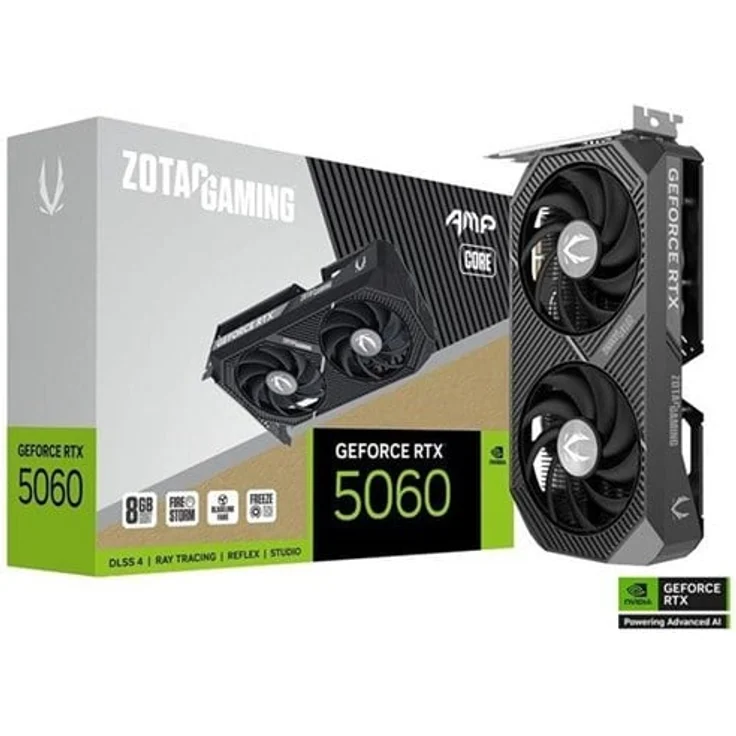 ZOTAC GeForce RTX 5060, 8GB GDDR7 Grafikkarte mit PCIe 5.0, HDMI und 3 x DisplayPort