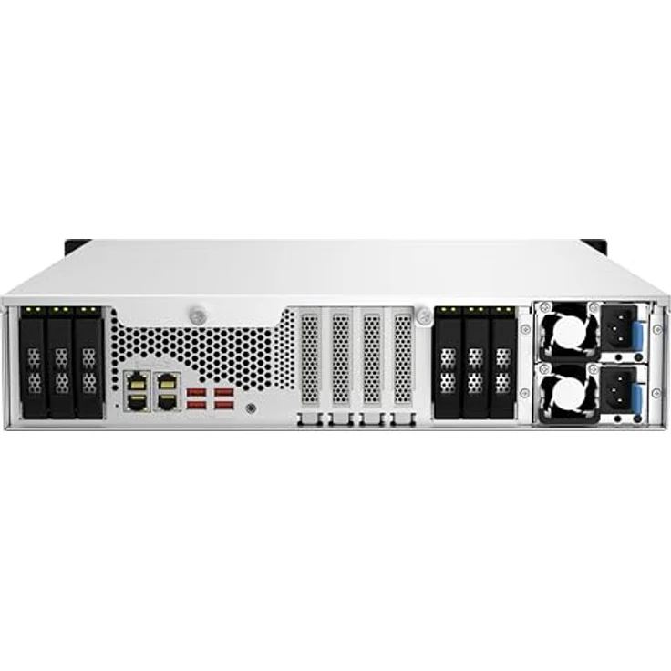 QNAP TS-h1887XU-RP-E2336-32G Intel Xeon E-2336 6 Cores/12 Threads 32GB ECC DDR4 2x16 18-Bay 2U rackm (0 TB), NAS, Schwarz – Bild 6