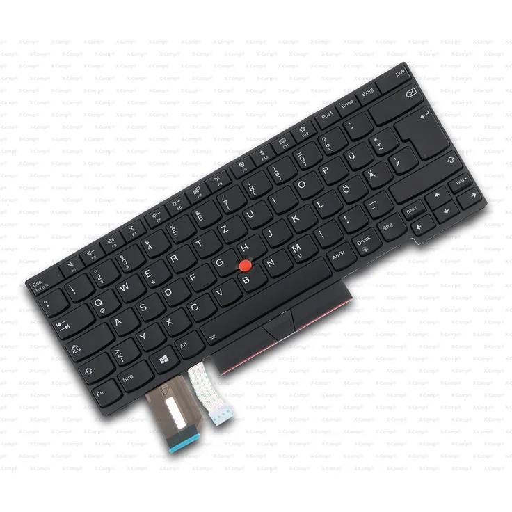 Lenovo 01YP292, Deutsche Tastatur für ThinkPad T480s/E480/L480, hinterleuchtet mit Trackpoint für präzise Navigation