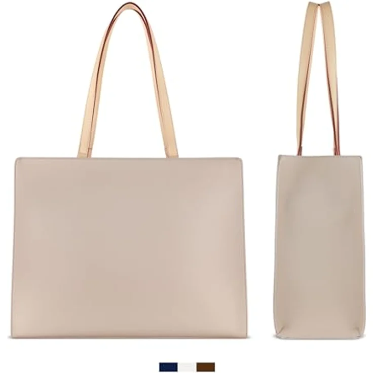 bugatti Ella Business System Bag, elegante Aktentasche mit herausnehmbarem 13-Zoll-Laptopfach, Organizer und in Beige – Bild 3