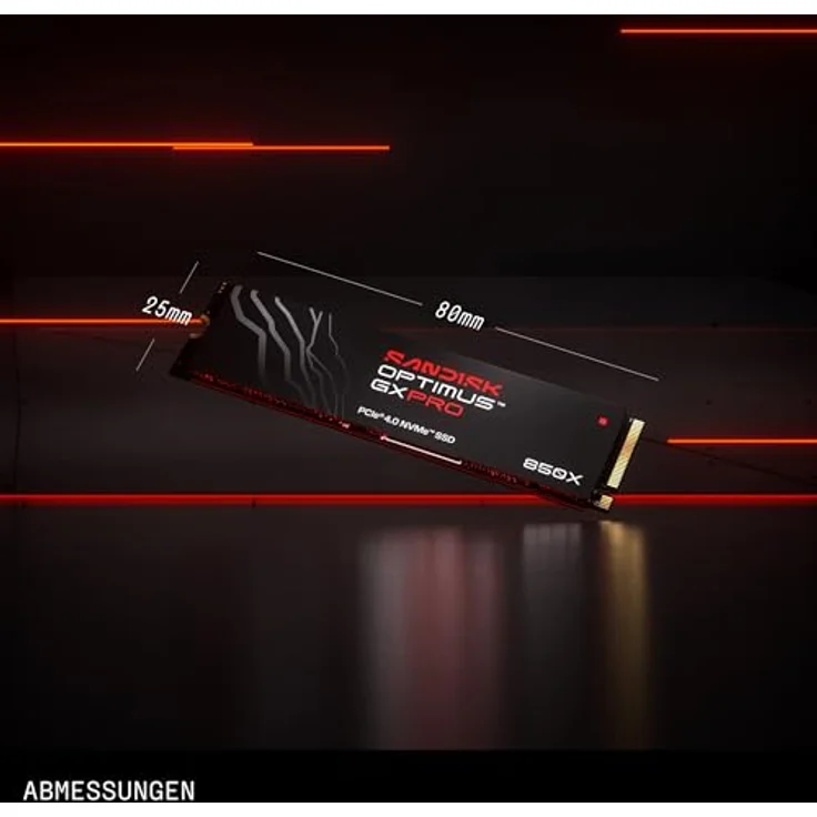 SANDISK Optimus™ GX PRO 850X NVMe™ SSD, 1 TB, PCIe 4.0, interne Festplatte für Gaming und kreative Anwendungen – Bild 7