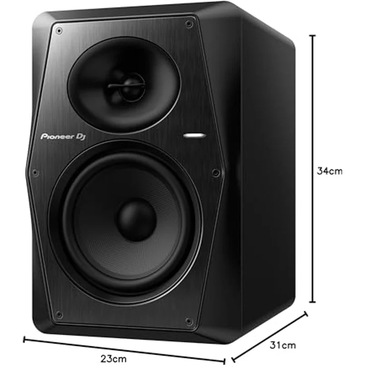 Pioneer DJ VM-70, 6,5 Zoll aktiver Bi-amp Studiomonitor mit DSP-Regelung und XLR/TRS-Eingängen, schwarz – Bild 5