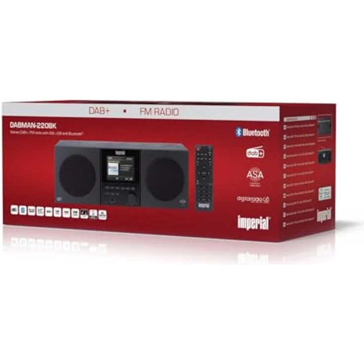 Imperial DABMAN-220BK DAB+/FM Stereo Radio, Bluetooth 5.3, 60 Speicherplätze, mit Fernbedienung, Holzgehäuse, schwarz – Bild 9