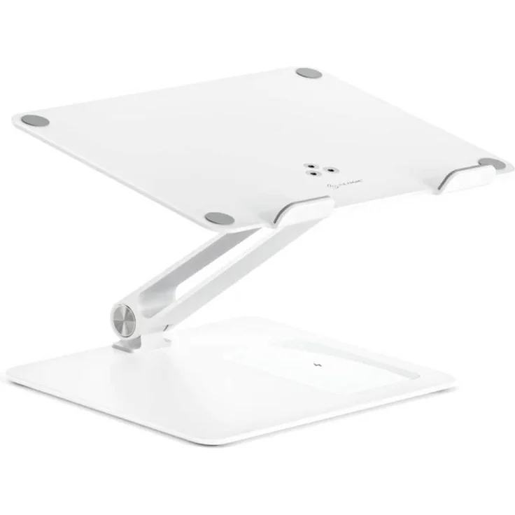 Alogic Elite Aluminium Laptop-Ständer, verstellbar mit kabelloser Ladestation für Laptops 11-17 Zoll, weiß