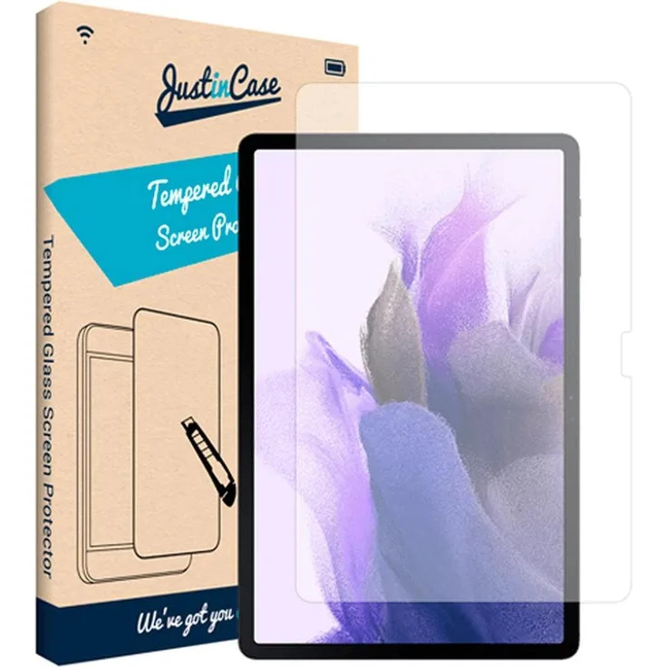 Just in Case Gehärtetes Glas Clear Displayschutzfolie für Samsung Galaxy Tab S7 FE, Shutzfolie gegen Kratzer und Schmutz, 1 Stück
