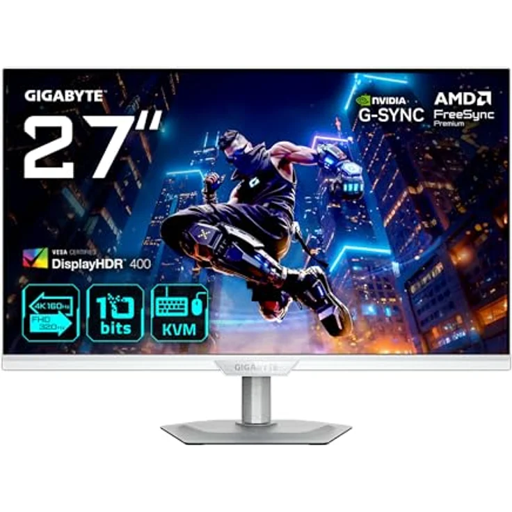 GIGABYTE M27UP, 27 Zoll UHD 4K Gaming Monitor mit 1 ms Reaktionszeit und 160 Hz, ICE SS IPS – Bild 1