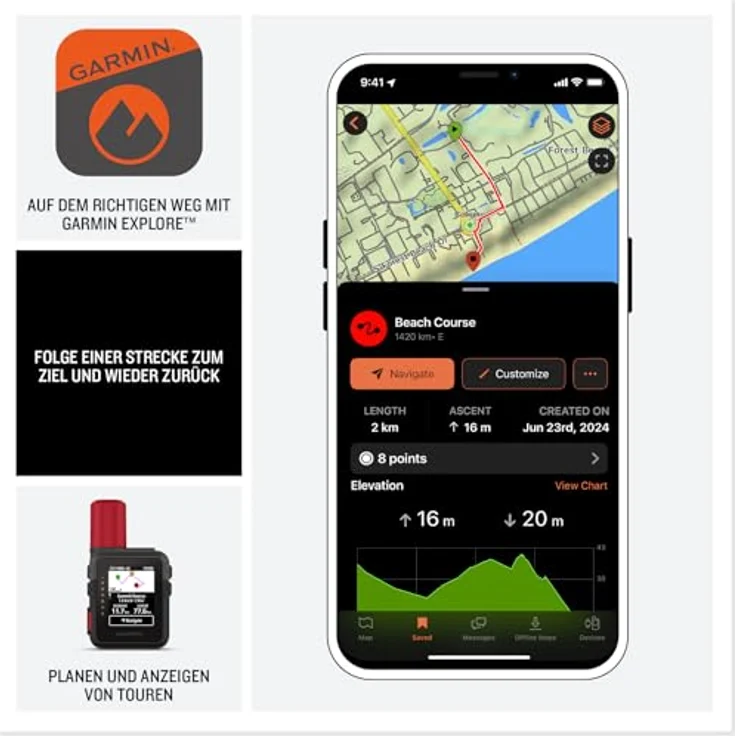 Garmin inReach Mini 3 Plus - SOS Satelliten-Kommunikationsgerät mit 1,9" Farb-Touchdisplay, 14 Tagen Akkulaufzeit, interaktivem 24/7 SOS-Notruf, Sprachnachrichten ohne Mobilfunkempfang (ABO erforderlich), integrierter Sirene – Bild 5